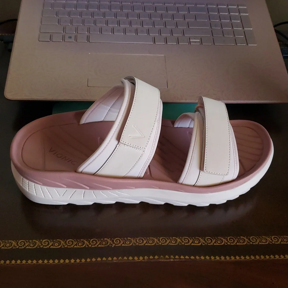Vionic Slides Renewal Adjustable Recovery Slide Sandals Womens 14 Mens 12.5 Shoe